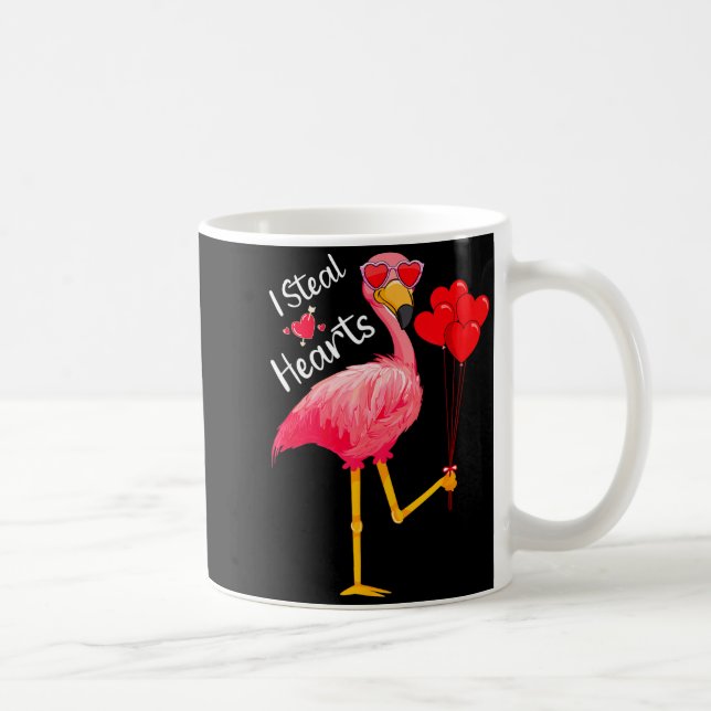 Mug I Steal Hearts Funny Flamingo Lover Valentine's Da (Droite)
