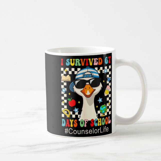 Mug I Survived 67 Days Of School Funny Goose Boys Coun (Droite)