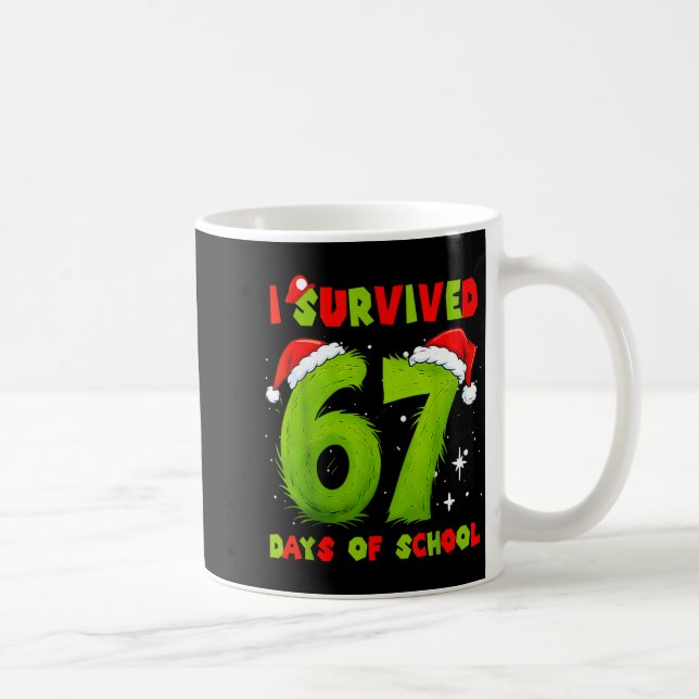 Mug I Survived 67 Days Of School Funny Meme Teacher St (Droite)