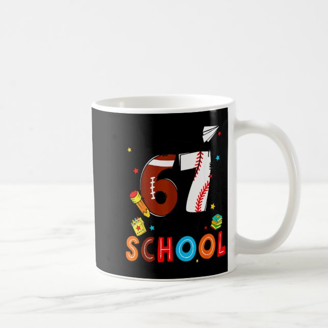 Mug I Survived Sixty Seven Days Of School Funny Baseba (Droite)