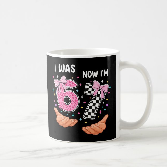 Mug I was 6 now I'm 7 cute birthday numbers (Droite)
