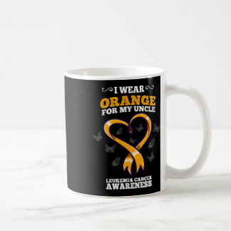 Mug I Wear Orange Uncle Leukemia Cancer Awareness Bloo