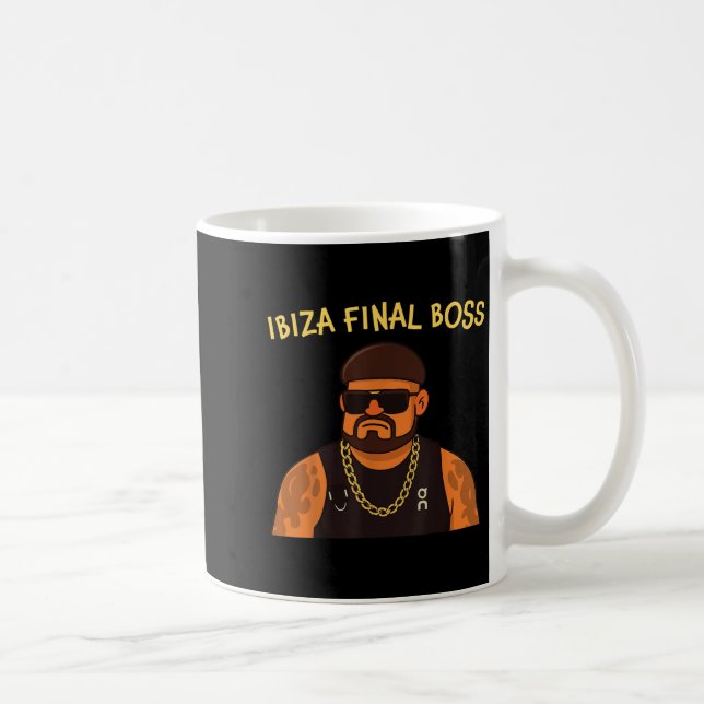 Mug Ibiza Final Boss Funny Viral Meme Club Partylation (Droite)