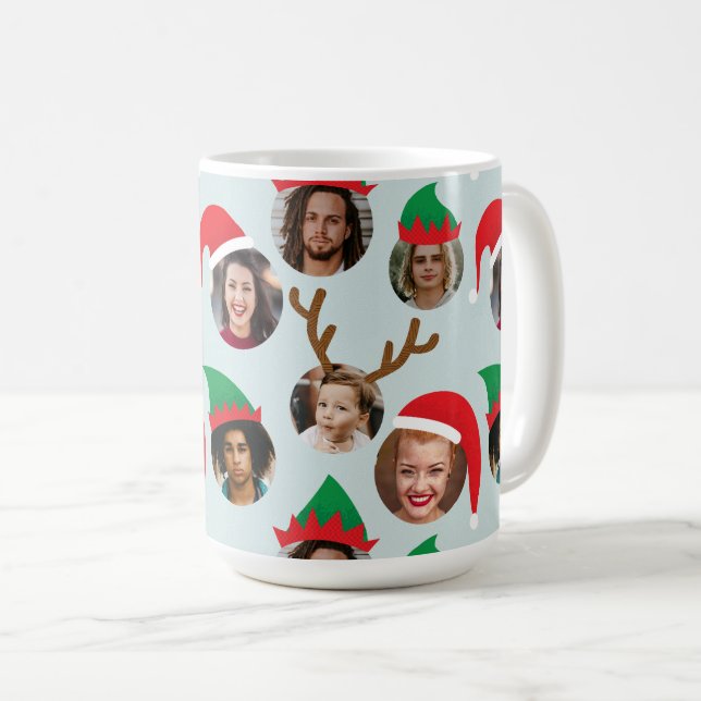 Mug Ice Blue Silly Christmas Casquette Six Photo Colla (Devant droit)