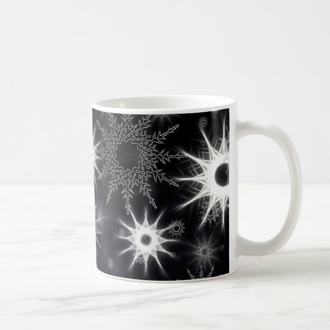 Mug Ice Crystal Pattern on Black (Droite)