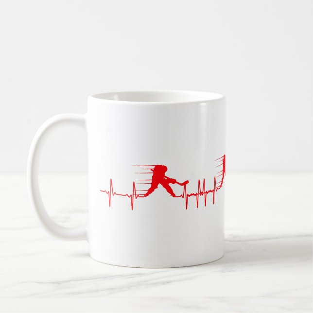 Mug Ice Hockey Pucks Hearts Heartbeat Valentines Day (Gauche)