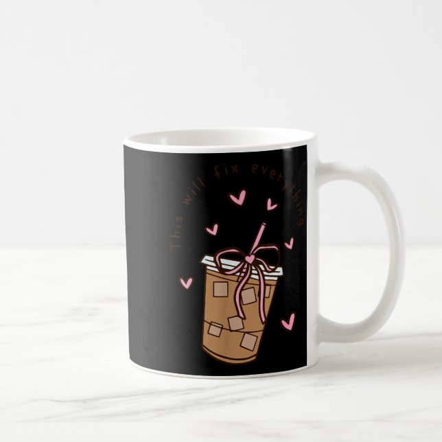 Mug Iced Coffee Quote Saying Sarcastic Nk Girly Bow He (Droite)