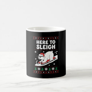 Mug Ici pour faire du traîneau Noël ours polaire traîn