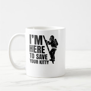 Mug Ici Pour Sauver Votre Pompier Pompier Kitty Firefi