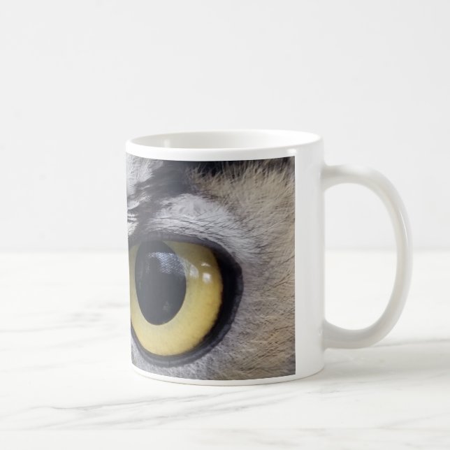 Mug "Ici vous regarde", l'art du loup de Steven (Droite)
