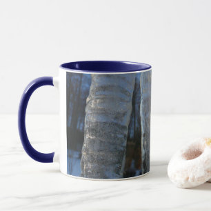 Mug Icicles Abstrait Blue Winter Photographie