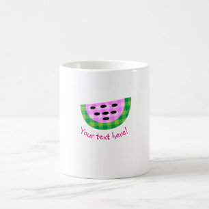 Mug Icône au néon délicieuse de tranche de pastèqu