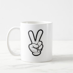 Mug Icône Classique du Symbole de la Main de la Paix