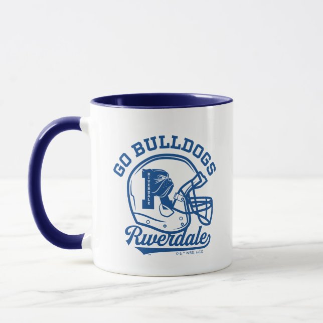 Mug Icône de casque de football Go Bulldogs (Gauche)