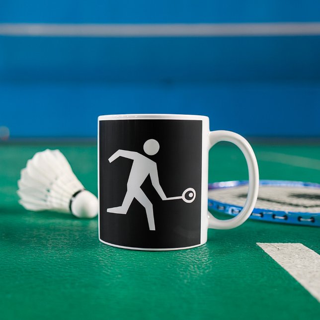 Mug Icône de joueur de squash (Créateur téléchargé)