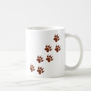 Mug icône de pattes brunes