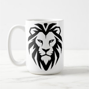 Mug Icône de tête de lion minimaliste moderne