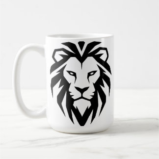 Mug Icône de tête de lion minimaliste moderne