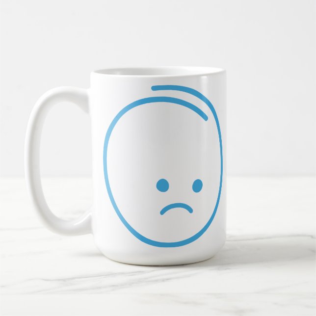 Mug Icône de tristesse minimaliste (Gauche)