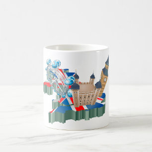 Mug Icone Londres Points de repère Carte Royaume-Uni V