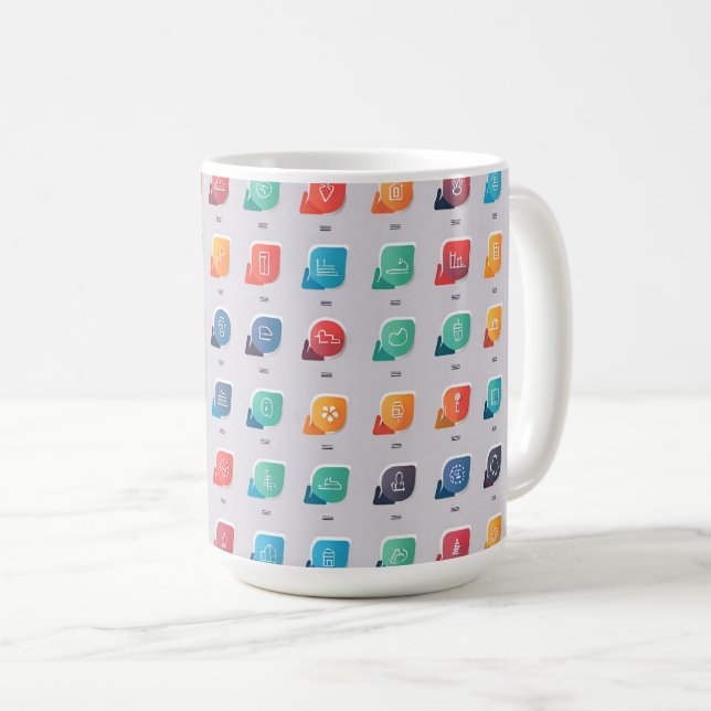 Mug Icônes (Devant droit)