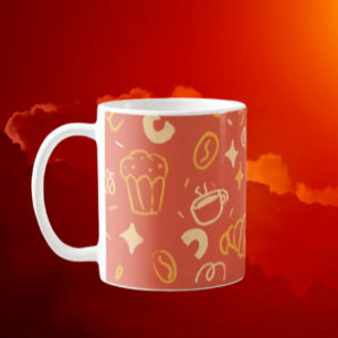 Mug Icônes de café et de dessert