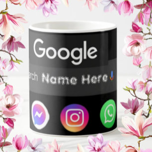 Mug Icônes de médias sociaux tendance Google barre de 