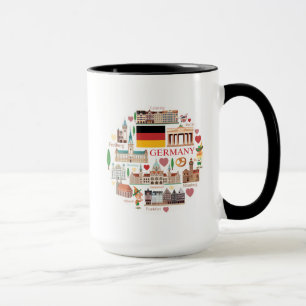 Mug Icônes de voyage de l'Allemagne