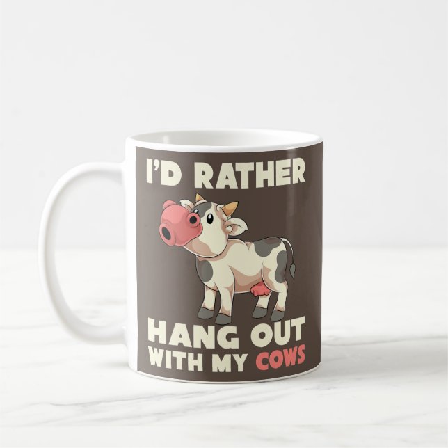 Mug ID D'Animal Agricole Amusant Plutôt Se Démêler Ave (Gauche)