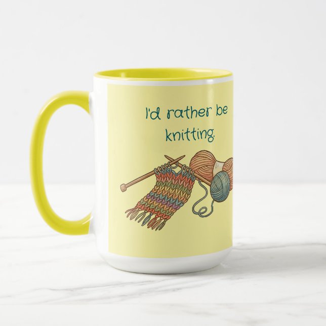 Mug I'd rather be knitting. (Gauche)