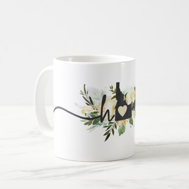 Mug Idaho State Personnalisé Votre Maison Ville Rustiq (Devant gauche)