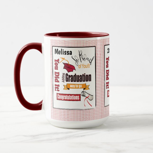 Mug Idée cadeau pour les diplômés - Personnaliser pour (Gauche)