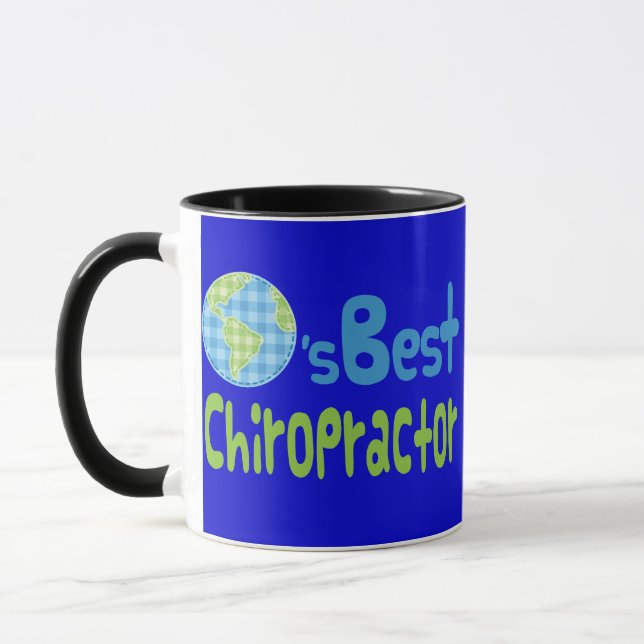 Mug Idée de cadeau pour le chiroprakteur (mondes (Gauche)