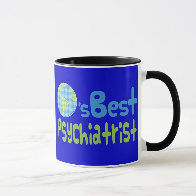 Mug Idée de cadeau pour le psychiatre (mondes (Droite)