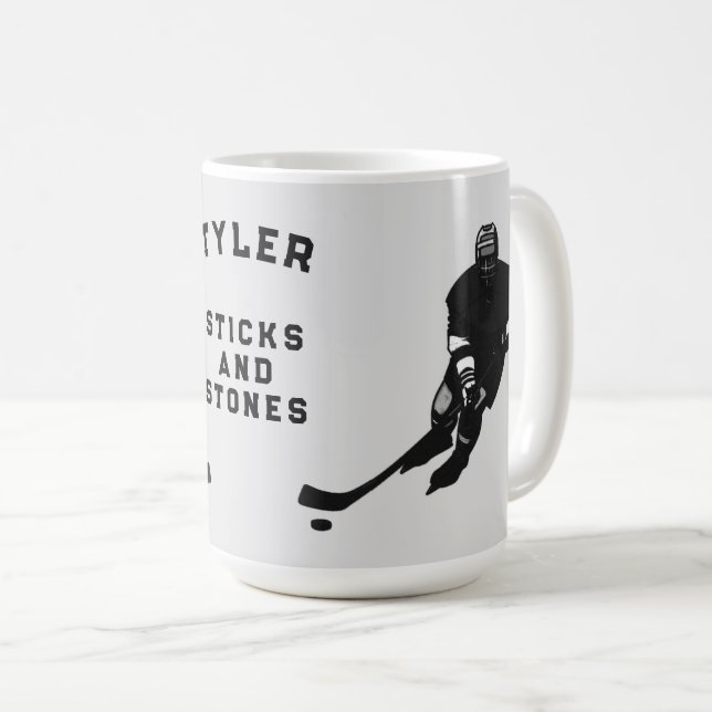 Mug Idées cadeaux personnalisées de joueur de hockey (Devant droit)