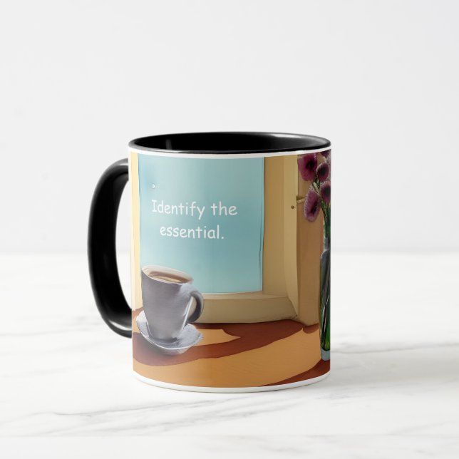 Mug Identifier la vie simple essentielle avec la terre (Devant gauche)