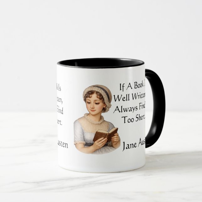Mug If a book is well written, . Jane Austen  (Devant droit)