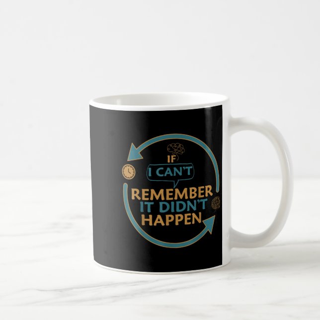 Mug If I Can't Remember It Didn't Happen Funny Quotes  (Droite)