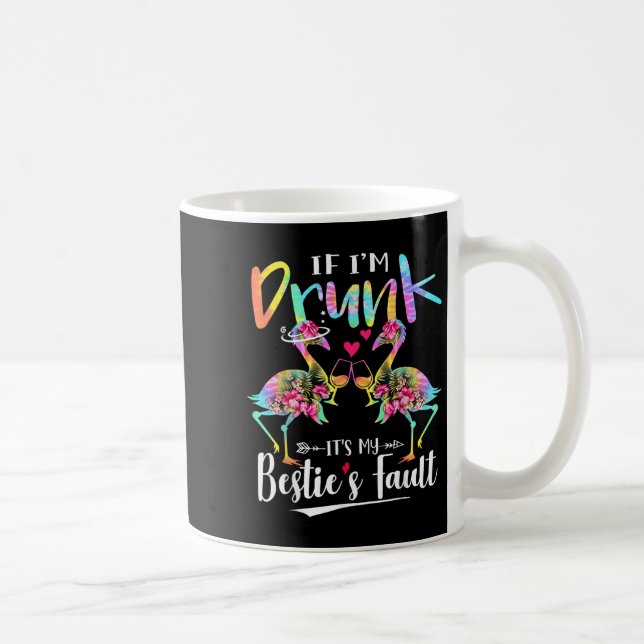 Mug If I'm Drunk It's My Ie's Fault Flamingo Floral Ti (Droite)