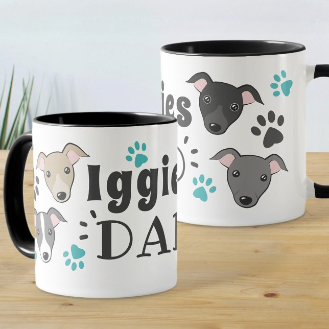 Mug Iggies Chien Papa Italien Greyhound Cute Paws Dess (Créateur téléchargé)