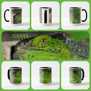 Mug Iguane Vert Photographie de près Personnalisée