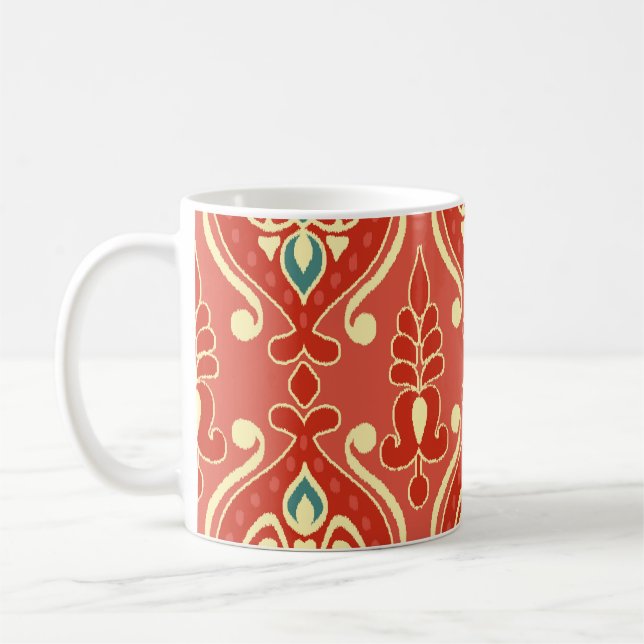 Mug Ikat artisanal : Tissu Boho Ethnique (Gauche)