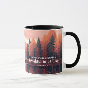 Mug Il a fait tout beau Bible Fall Trees