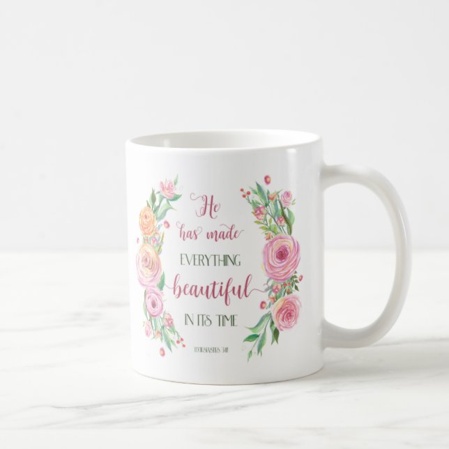 Mug Il A Tout Fait De Beaux Ecclésiastes 3:11 (Droite)
