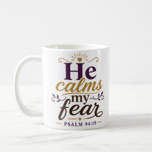 Mug Il Calme Ma Peur Verset Biblique Inspirant