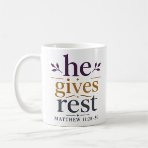 Mug Il donne du repos Citation de verset biblique insp