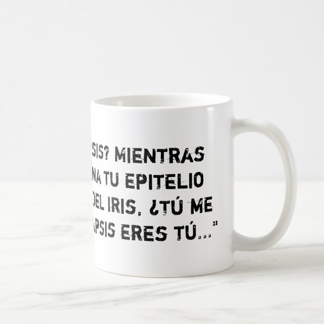 Mug Il effiloche blanche avec compliment sanitaire (Droite)