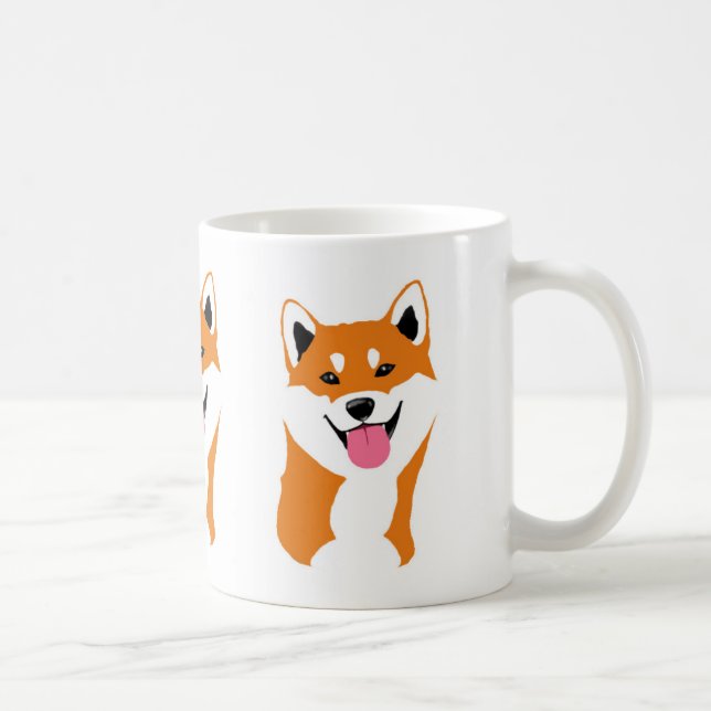 Mug Il effiloche Shiba inu souriant (Droite)