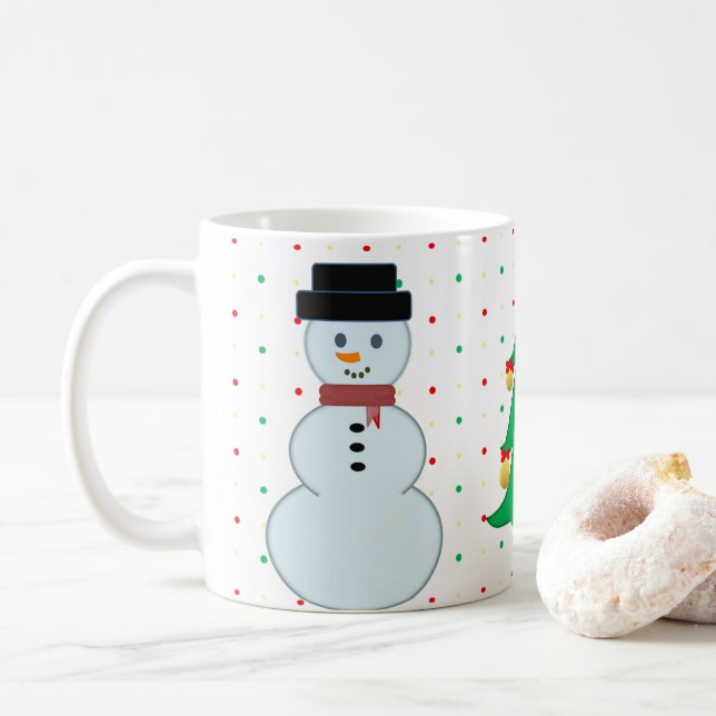 Mug Il est contigu il effiloche de Noël (Avec donut)