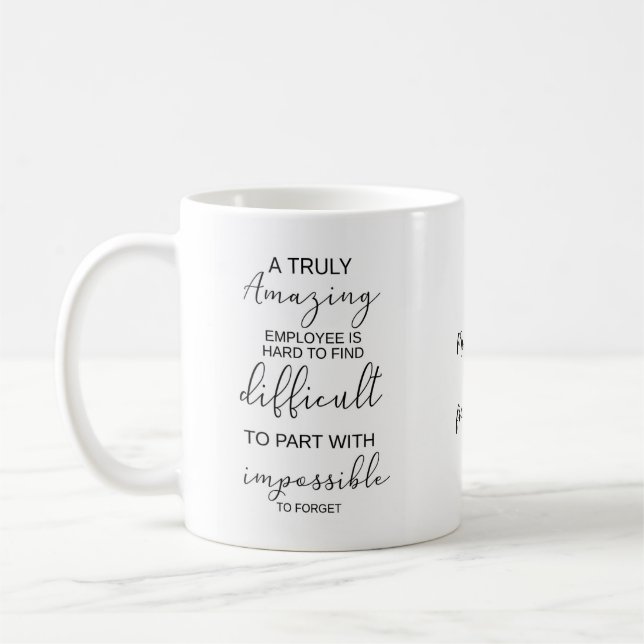 Mug Il est difficile de trouver un employé (Gauche)